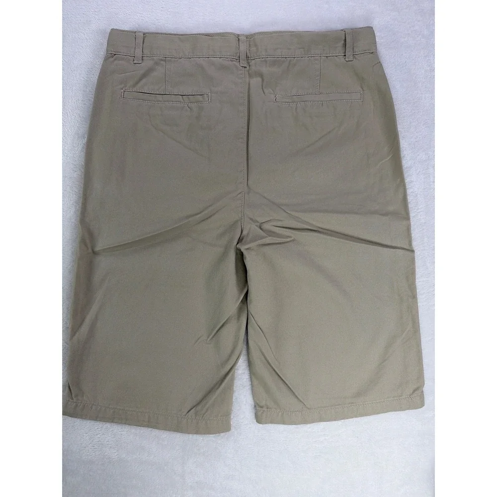 The Children's Place Chino Shorts Uniform Cotton Tan Boys Size 18 Slim 2pk